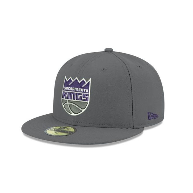 NBA Sacramento Kings Team Color 59Fifty Fitted (DWT3255) - Grey New Era Caps